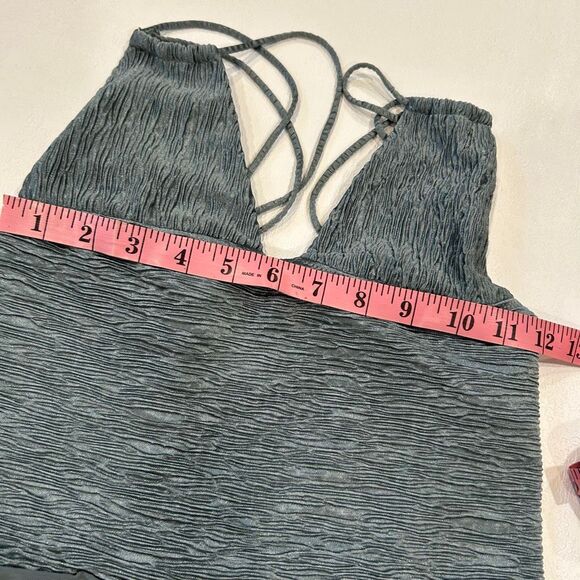 Out From Under Urban Outfitters Blue Textured Bodysuit Women’s Small - Picture 5 of 5
